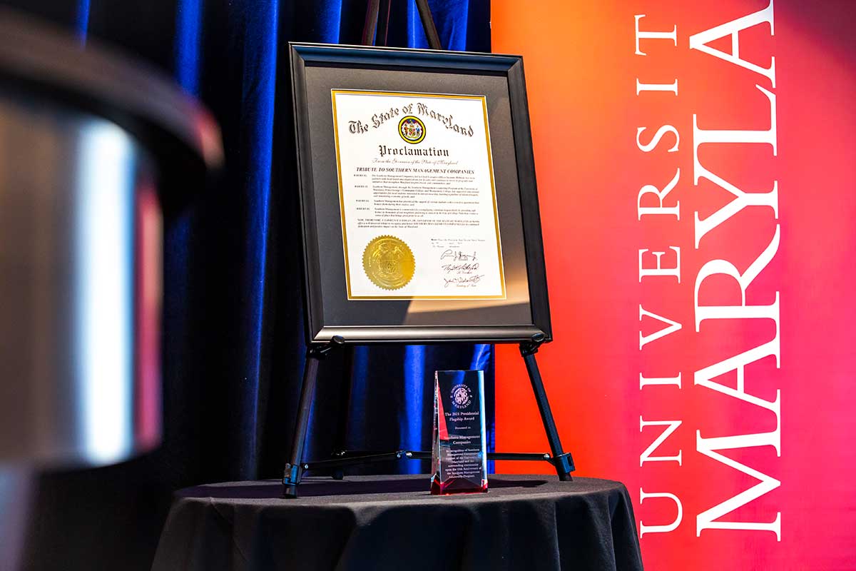 framed proclamation on display